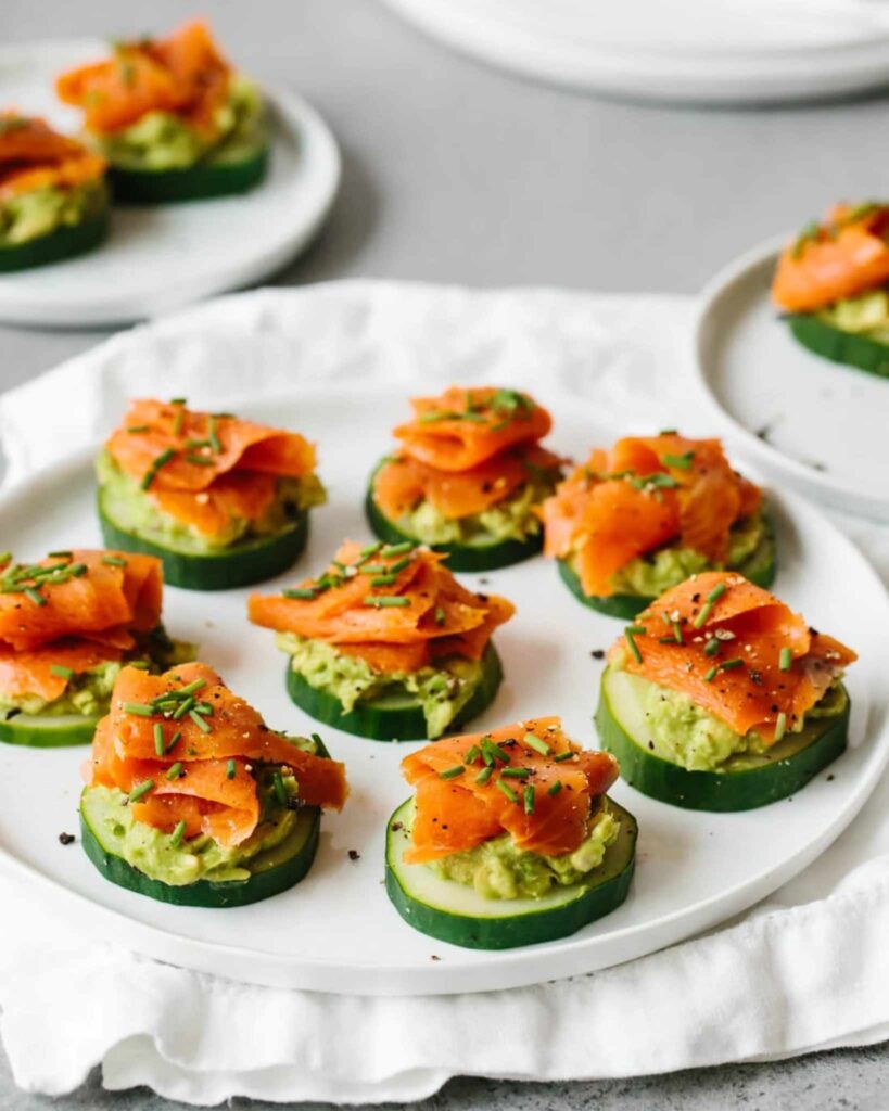 Smoked Salmon Cucumber Bites