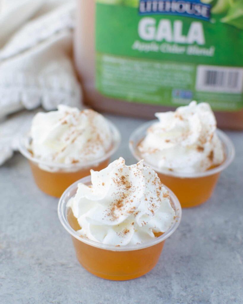 Spiced Apple Cider Jello Shots
