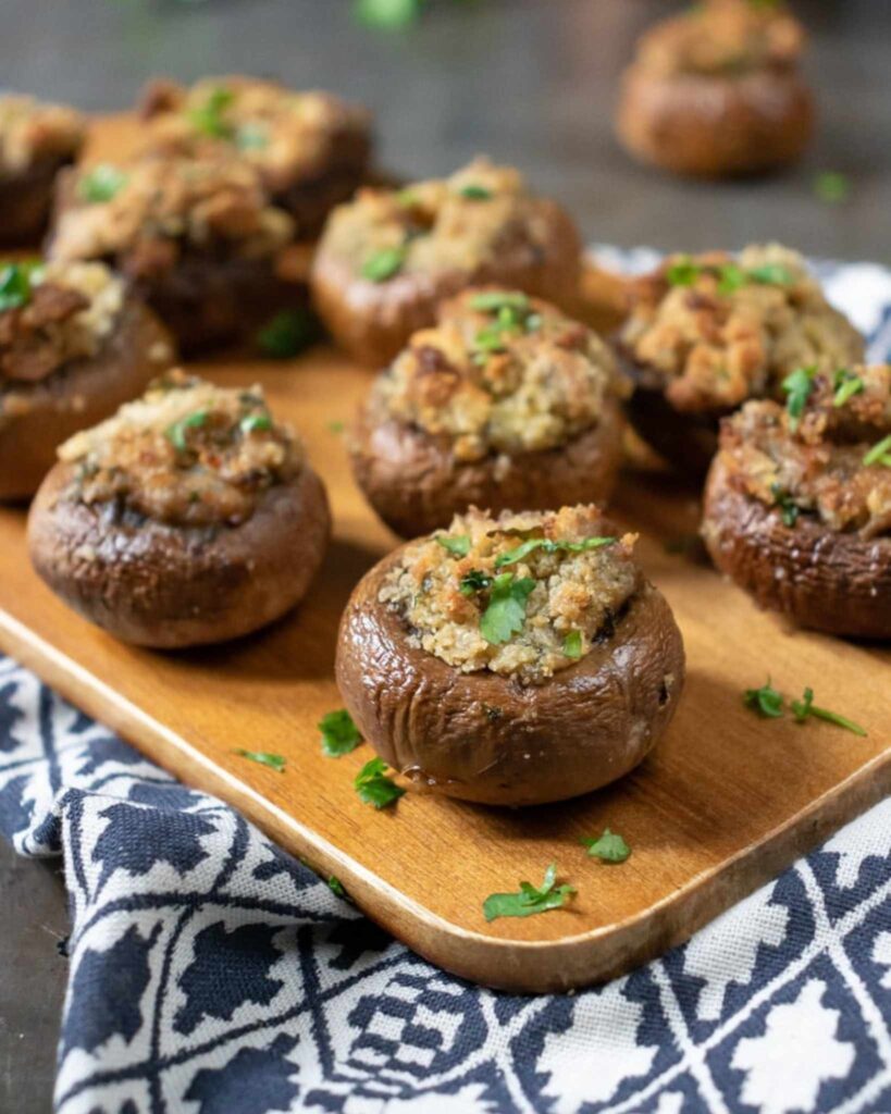 Stuffed Mushrooms with Garlic & Herbs