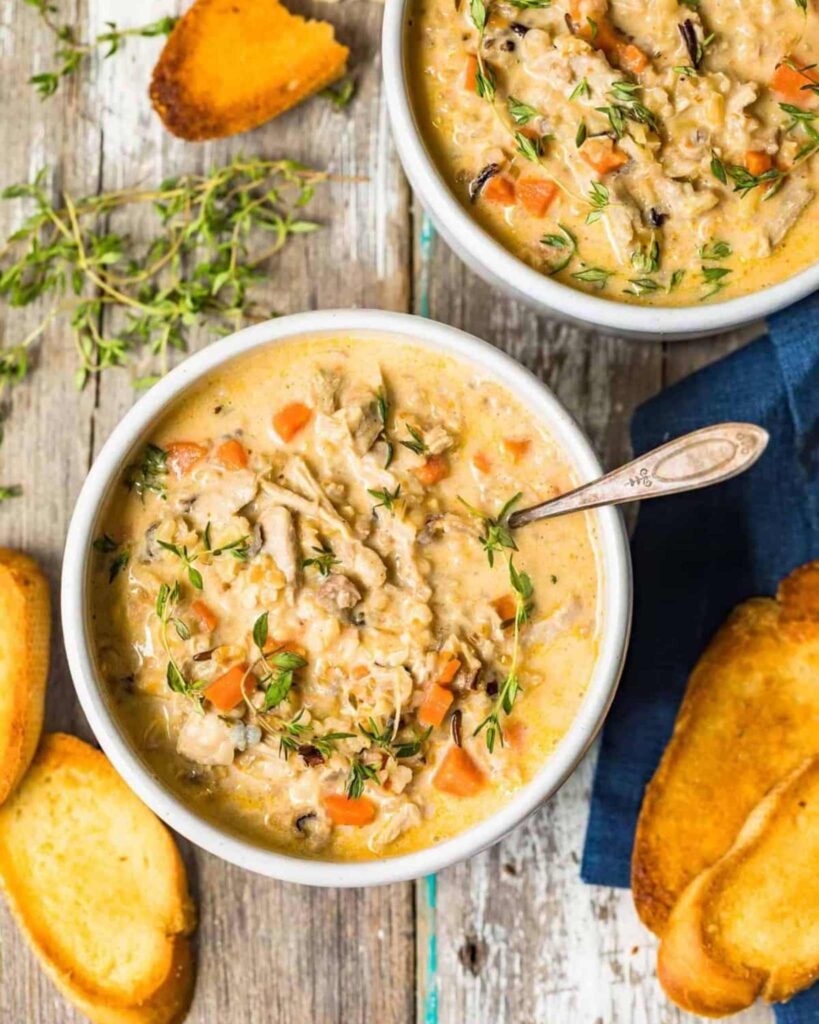 Turkey and rice soup