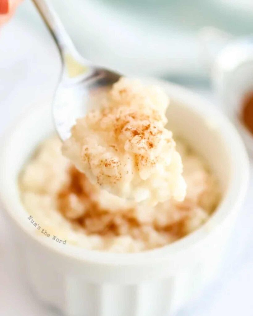 Warm Vanilla Rice Pudding