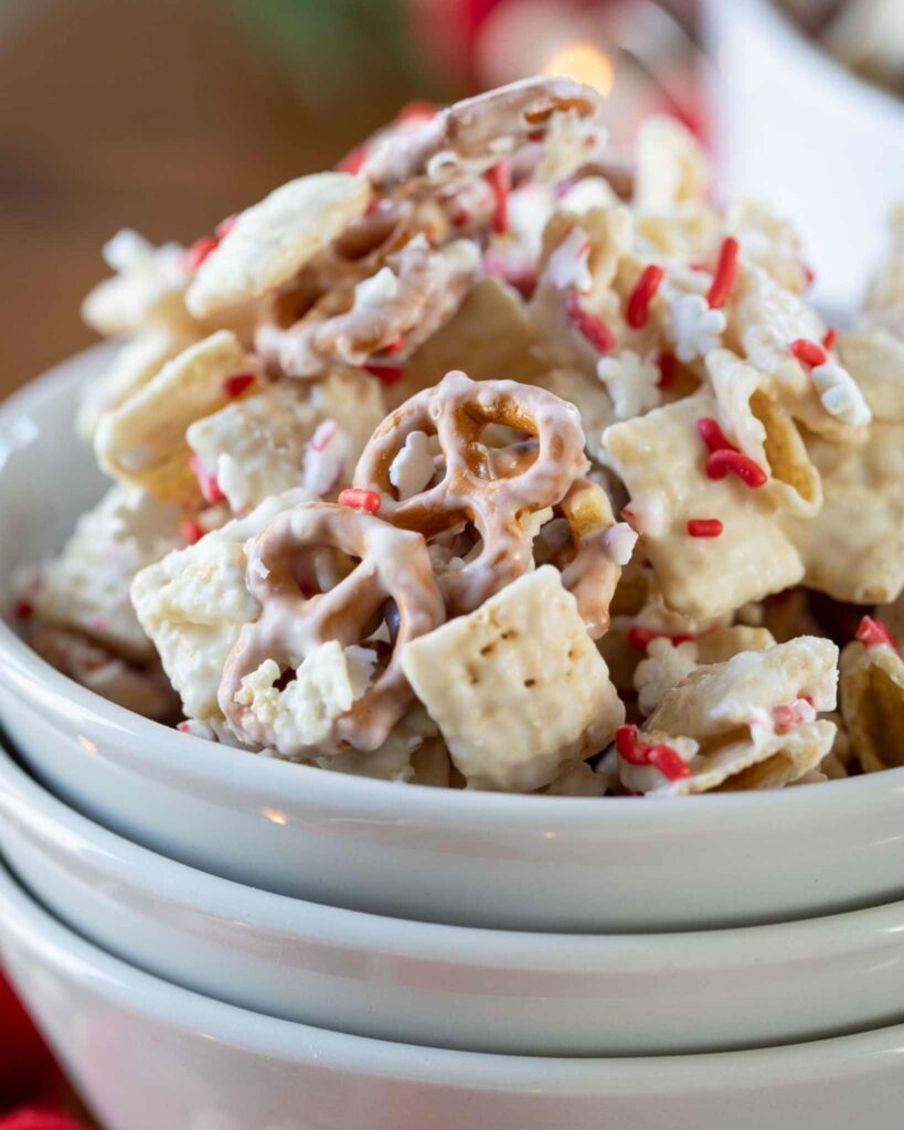 White Chocolate Peppermint Snack Mix
