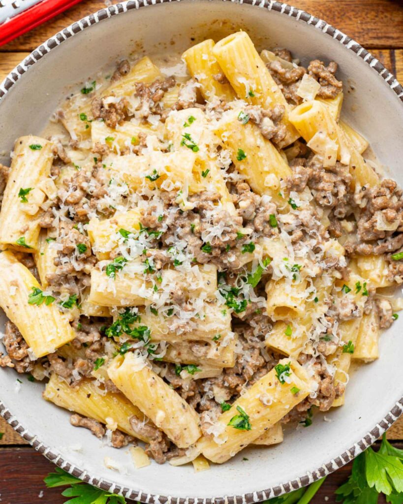 Creamy Beef Alfredo Pasta
