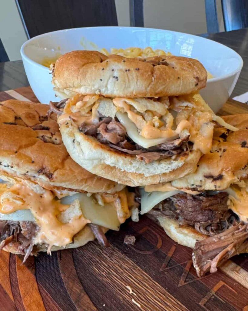 Crockpot Shredded Beef Sandwiches