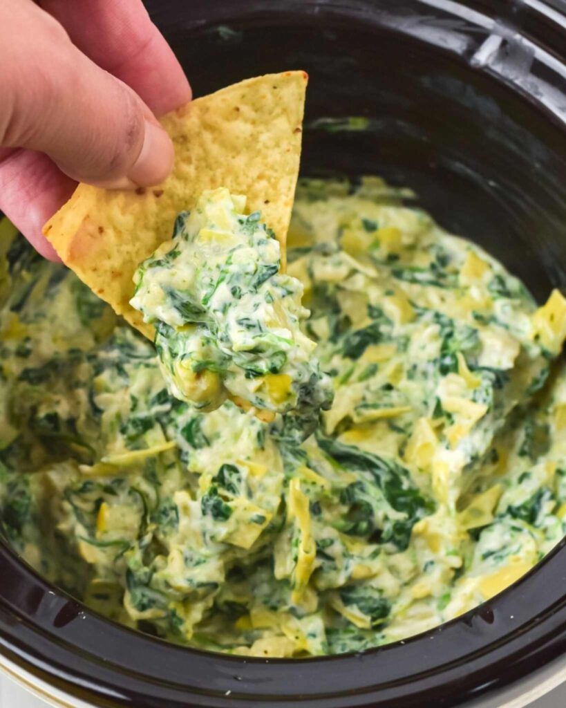 Crockpot Spinach and Artichoke Dip