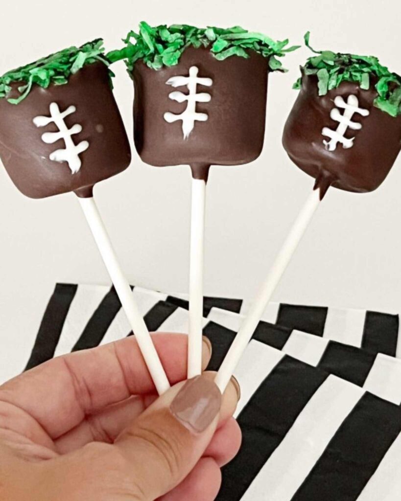Football Marshmallow Pops