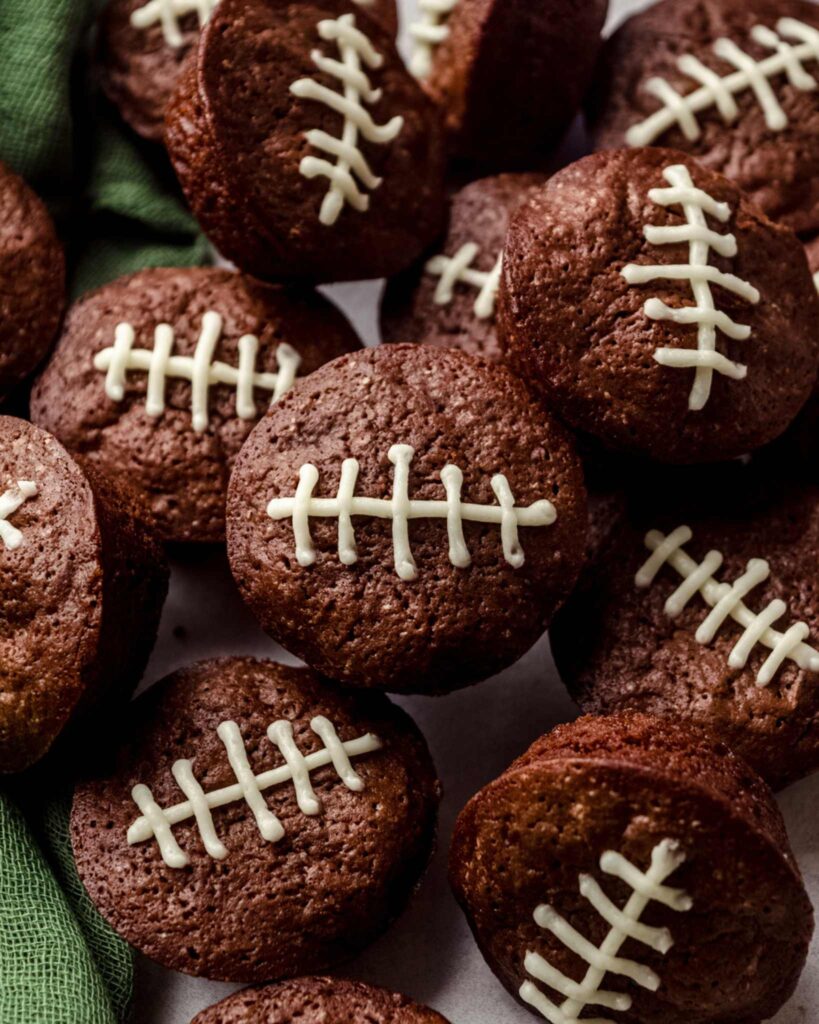 Football Shaped Brownies