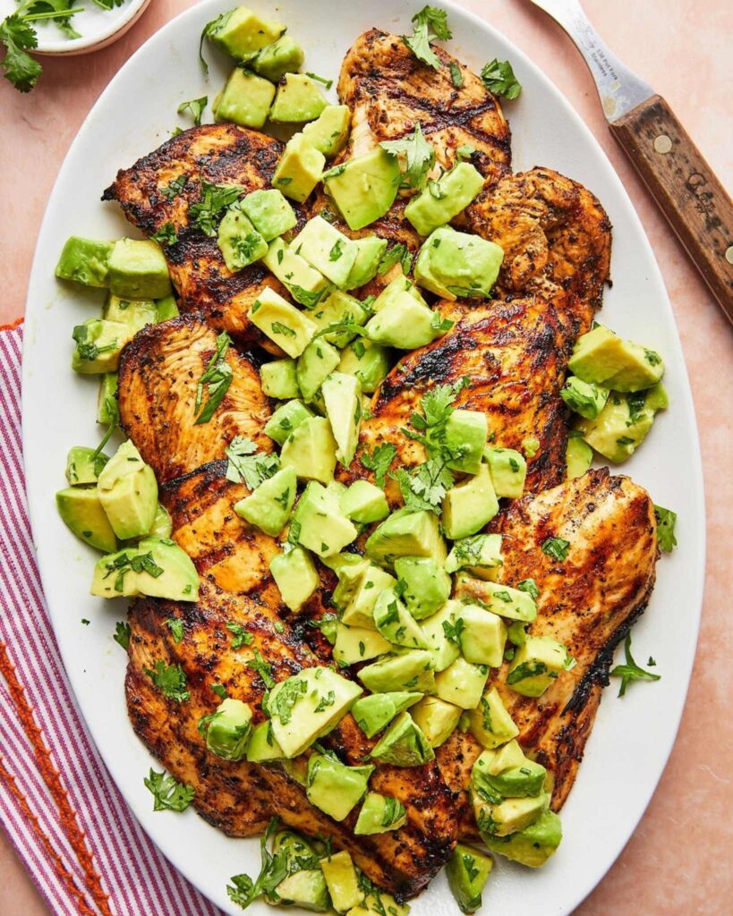 Avocado Lime Grilled Chicken Salad