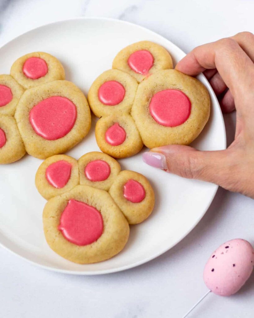 Bunny Paw Print Cookies