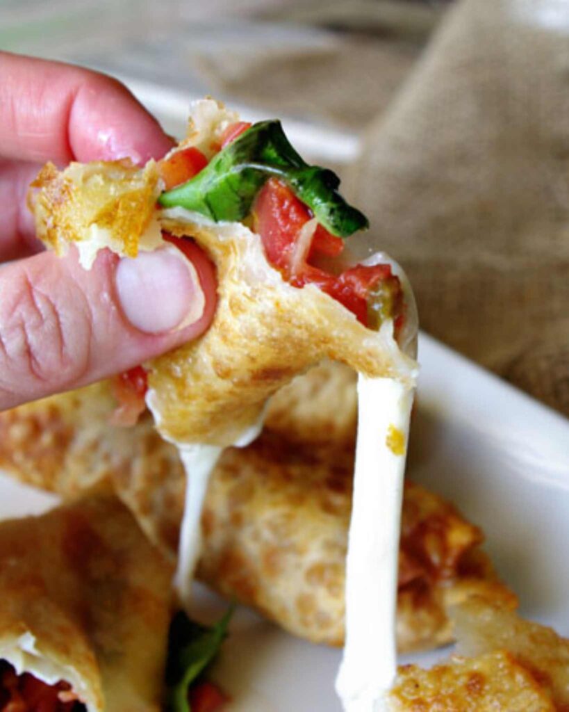 Caprese Egg Rolls