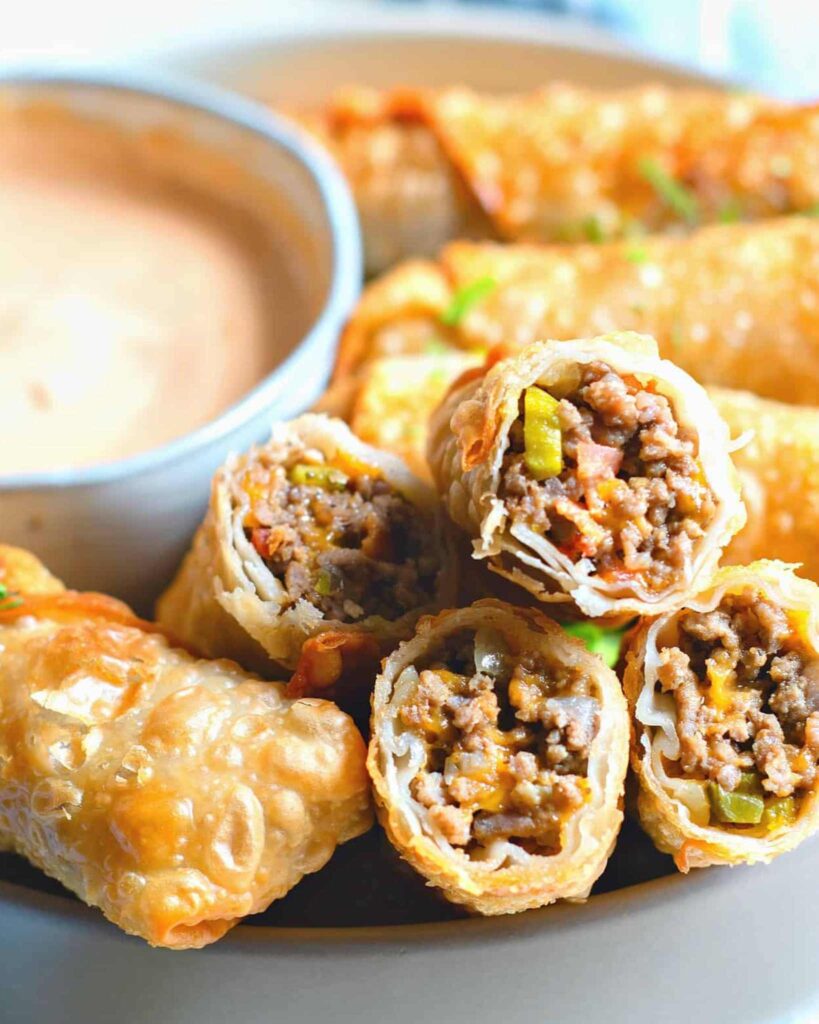 Cheeseburger Egg Rolls