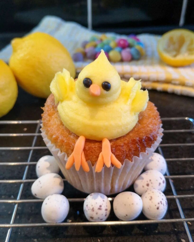 Chick-Themed Lemon Cupcakes