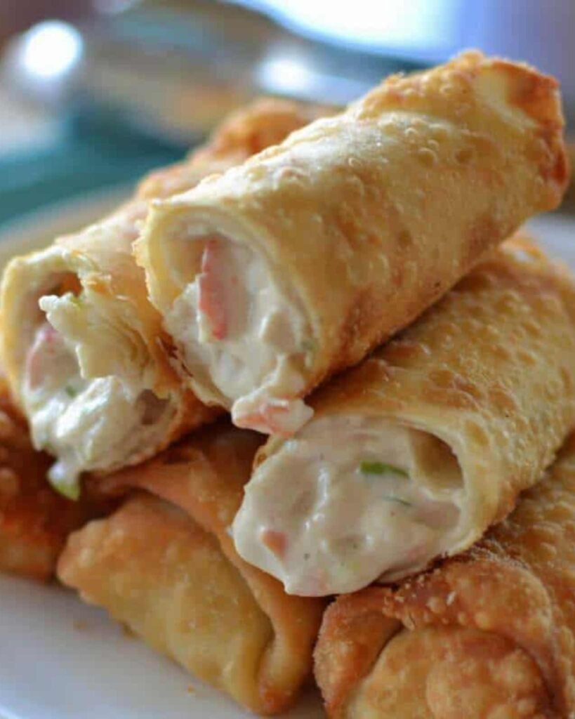 Crab Rangoon Egg Rolls