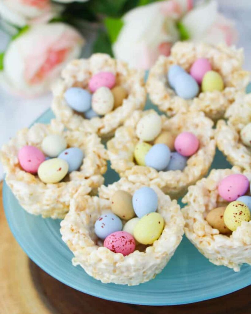Easter Rice Krispie Treat Nests