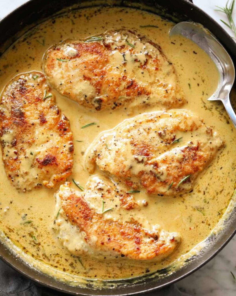 French Chicken with Mustard Cream Sauce