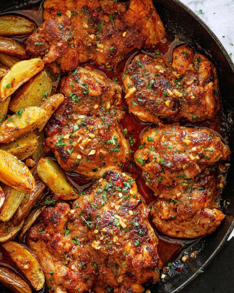 Garlic Butter Chicken with Baby Potatoes