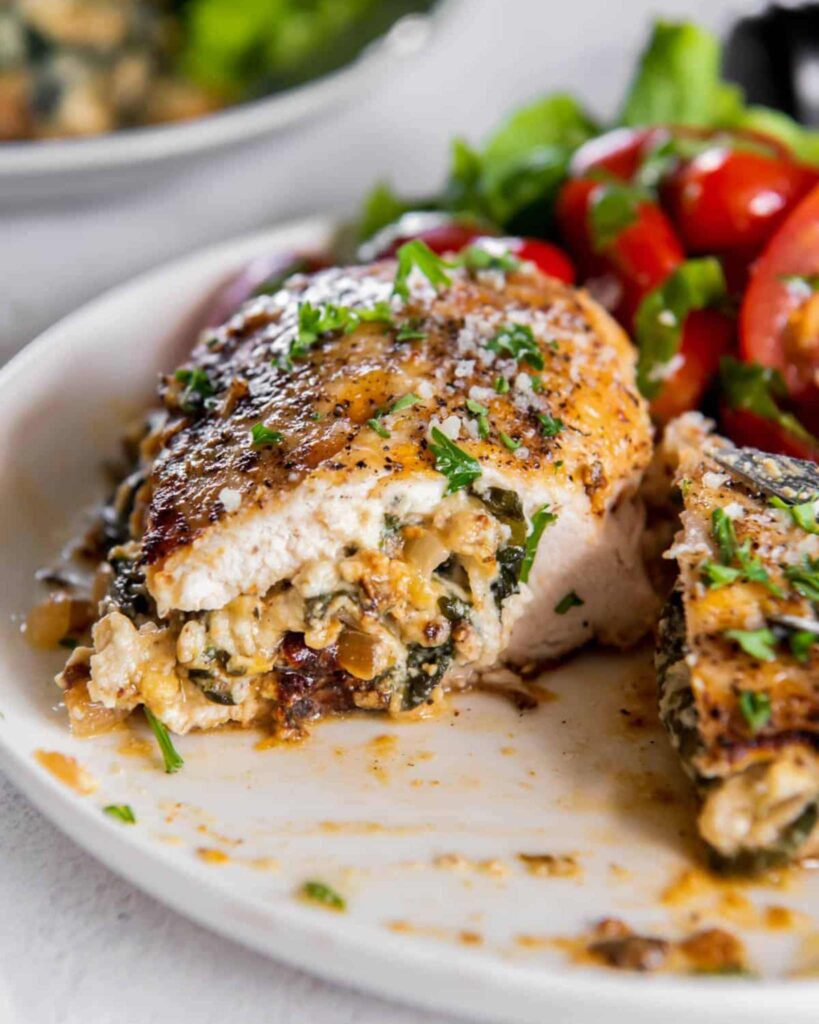Spinach and Ricotta Stuffed Chicken Breast