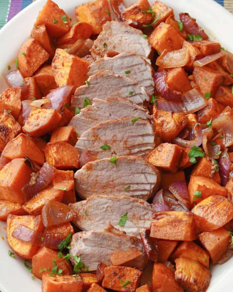 BBQ Pork Tenderloin & Sweet Potatoes