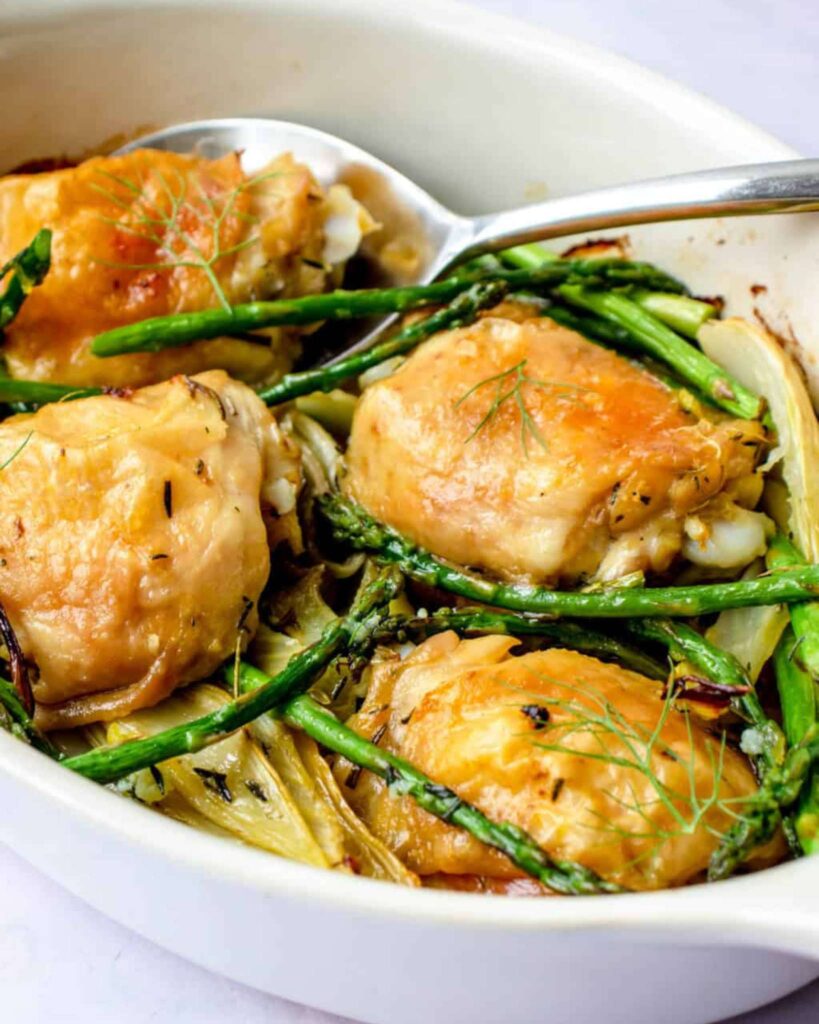 Baked Chicken with Spring Vegetables