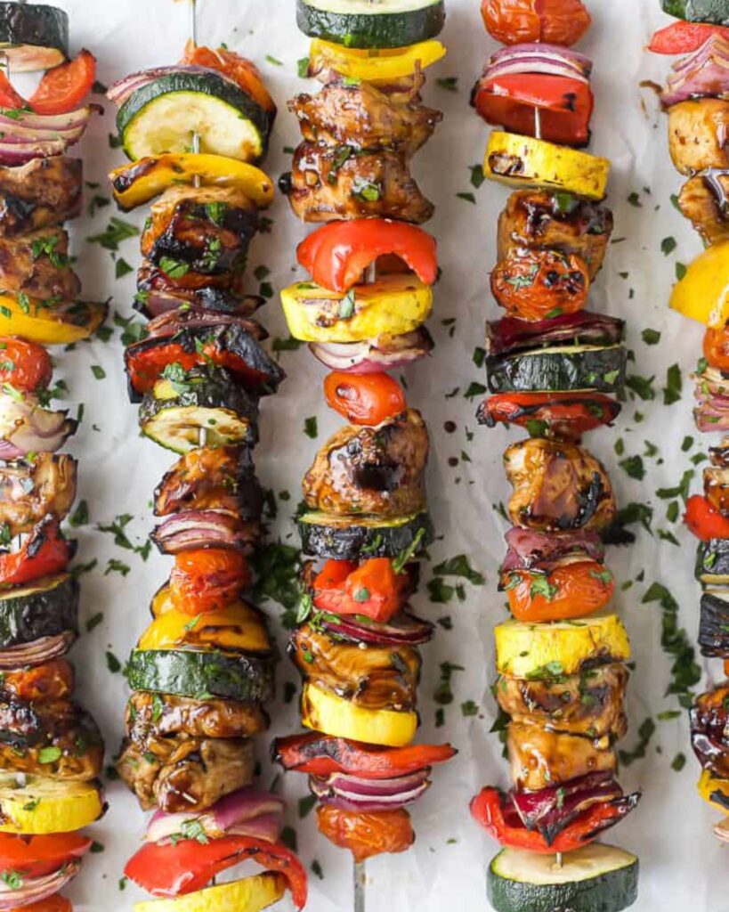 Balsamic Glazed Chicken Skewers