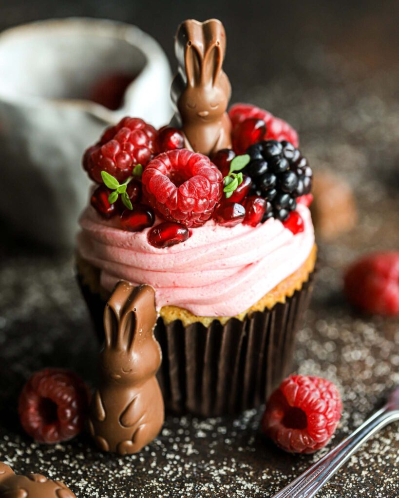 Blueberry Lemon Easter Cupcakes