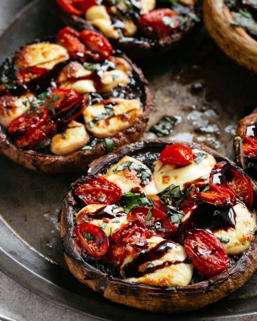 Caprese Stuffed Portobello Mushrooms