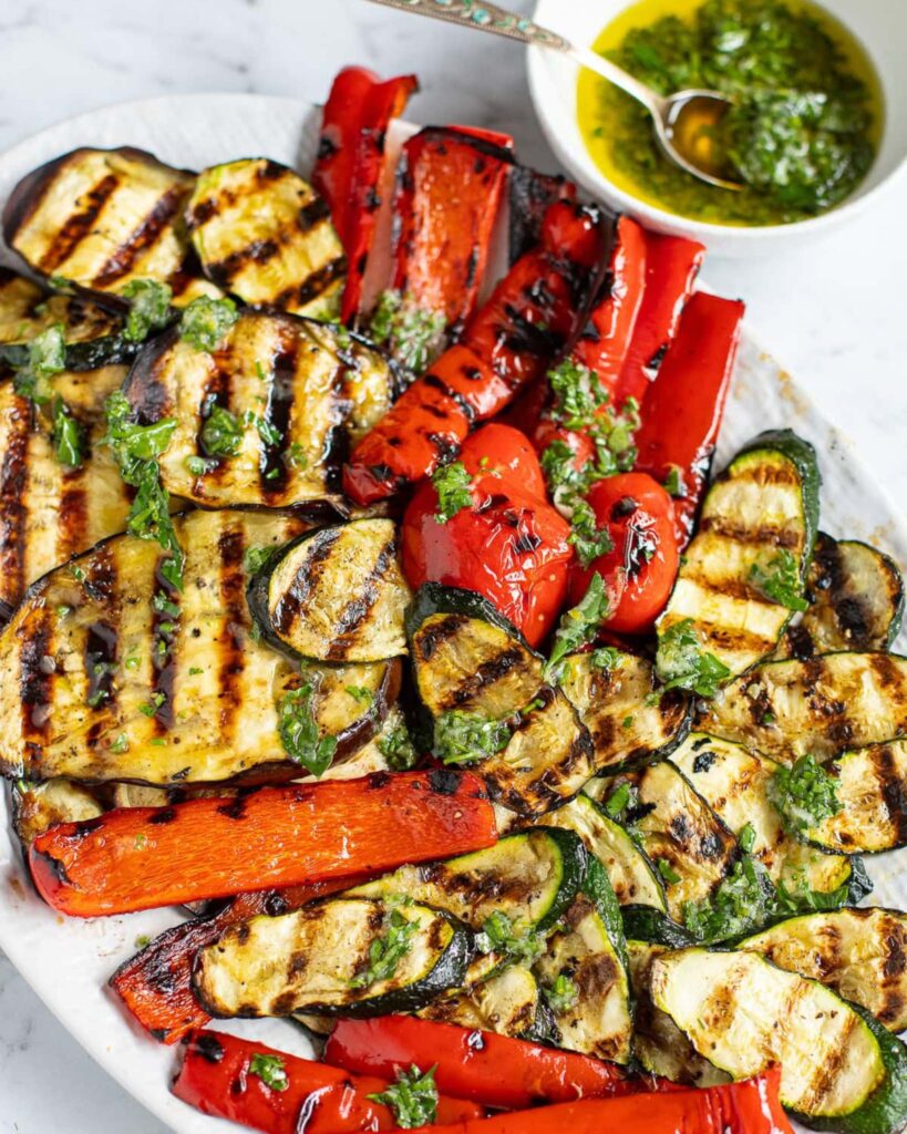 Charred Vegetables with Herb Dressing