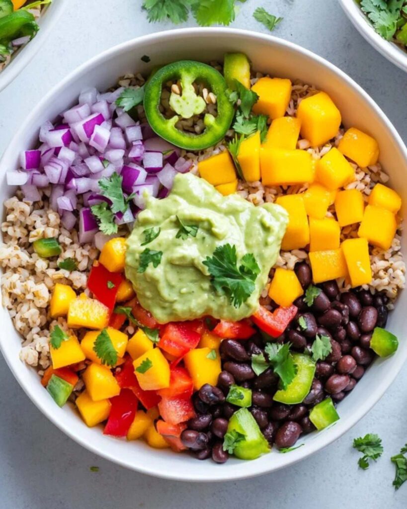 Chilled Mango Avocado Rice Bowl
