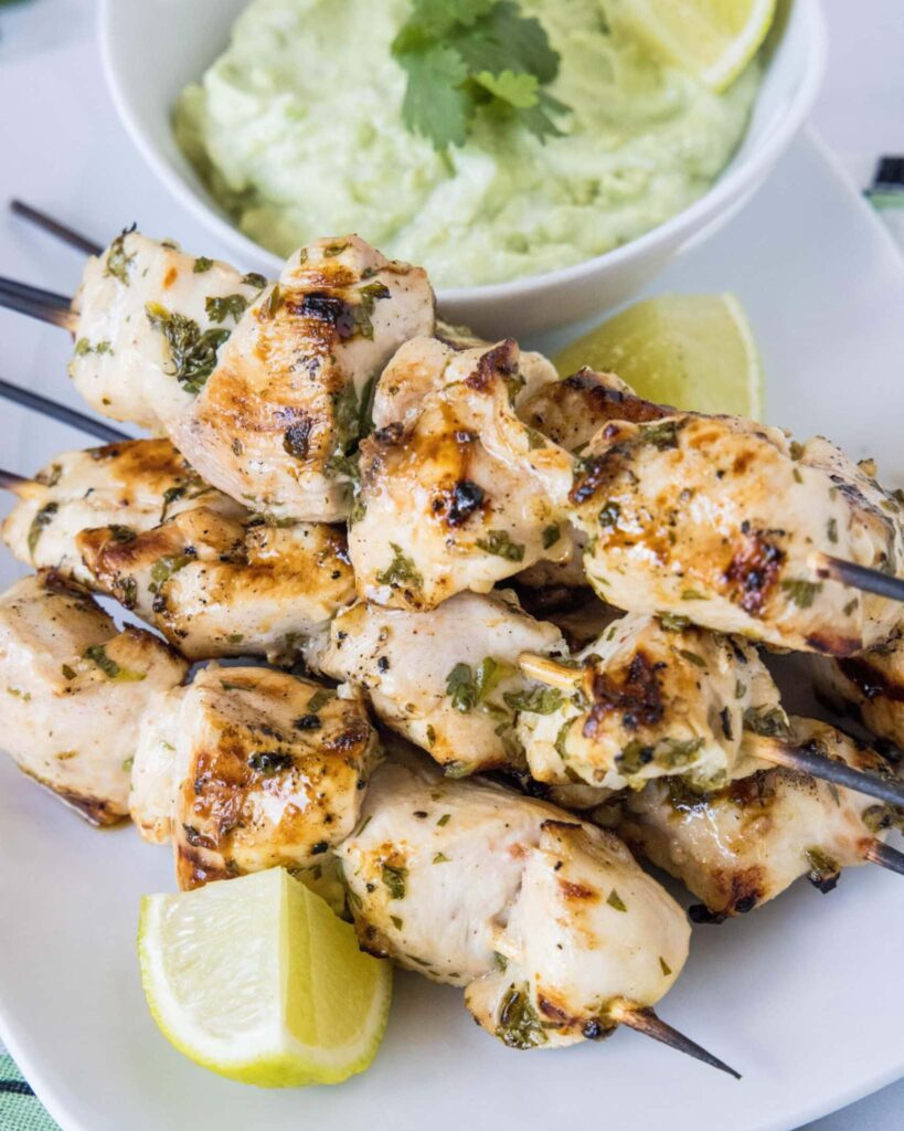 Cilantro Lime Chicken Skewers