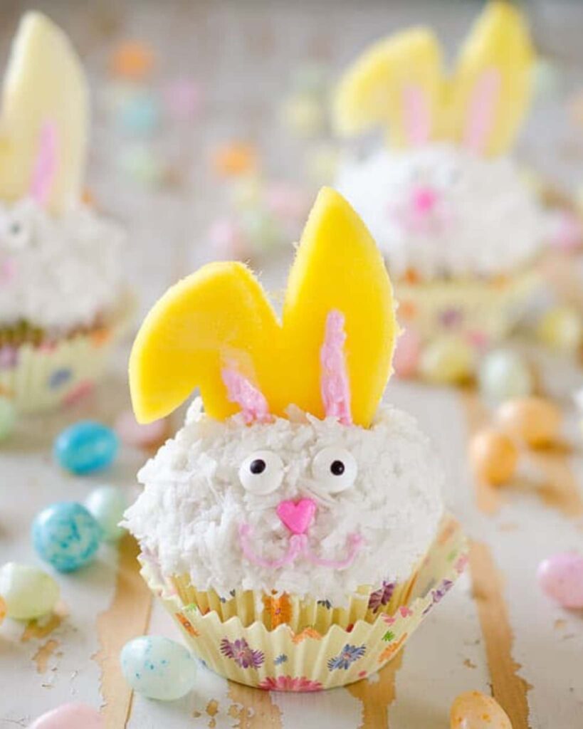 Coconut Cream Easter Cupcakes