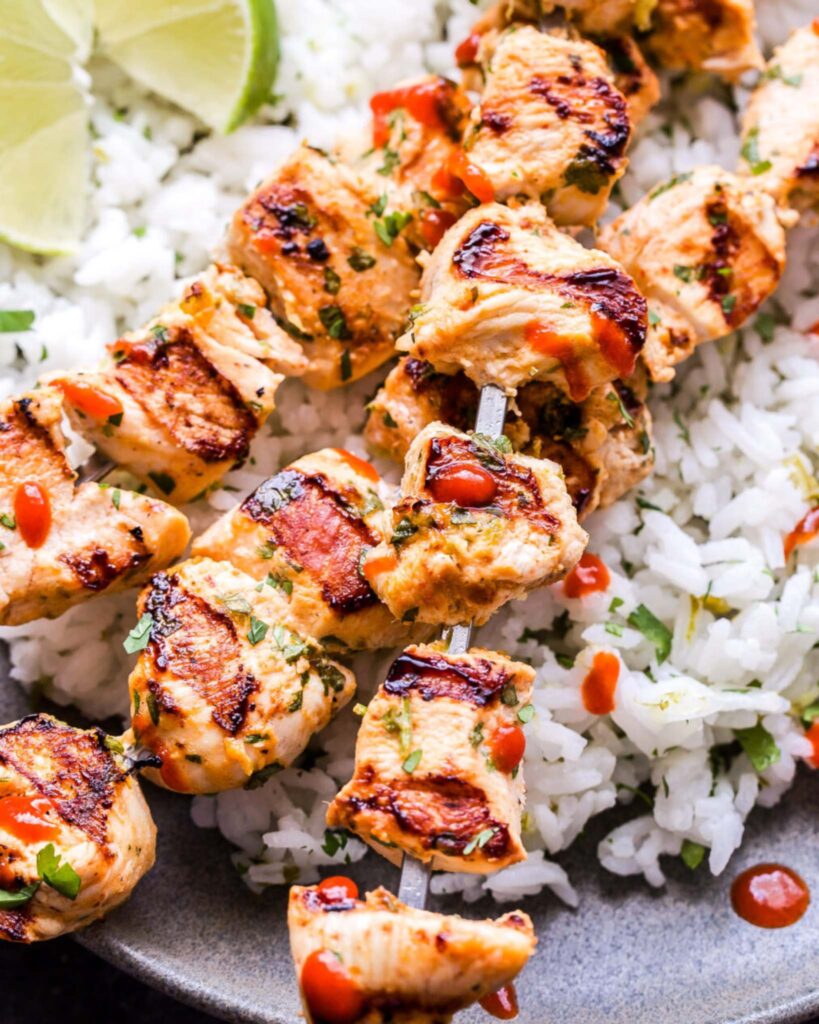 Coconut Lime Chicken Skewers