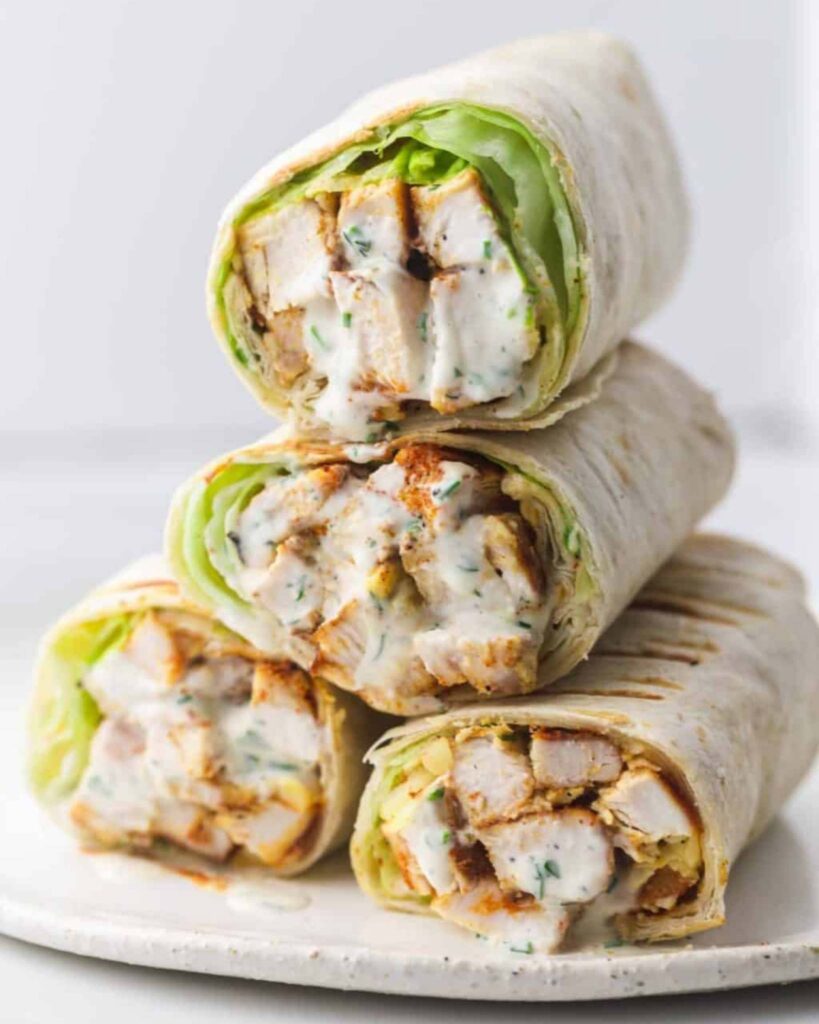 Cold Grilled Chicken Wraps
