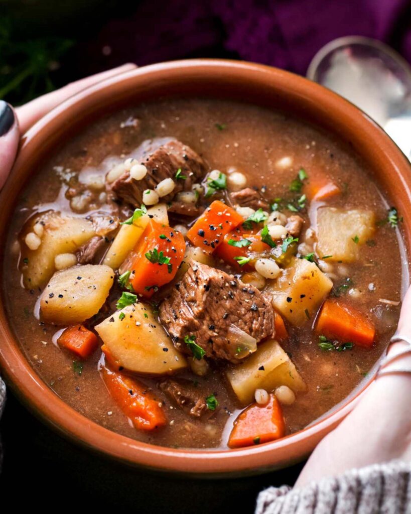 Crockpot Beef and Barley Soup
