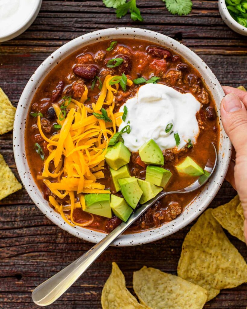 Crockpot Beef and Bean Chili