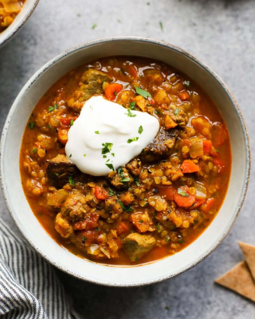 Crockpot Beef and Lentil Stew