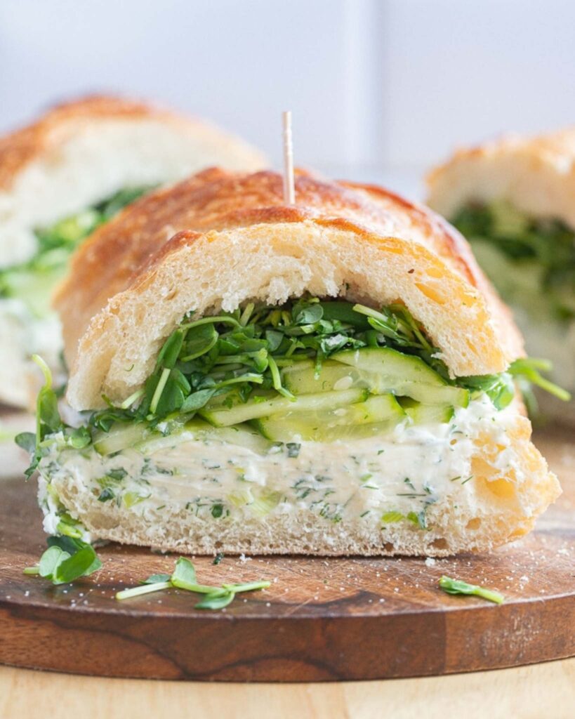 Cucumber Cream Cheese Sandwich Bites