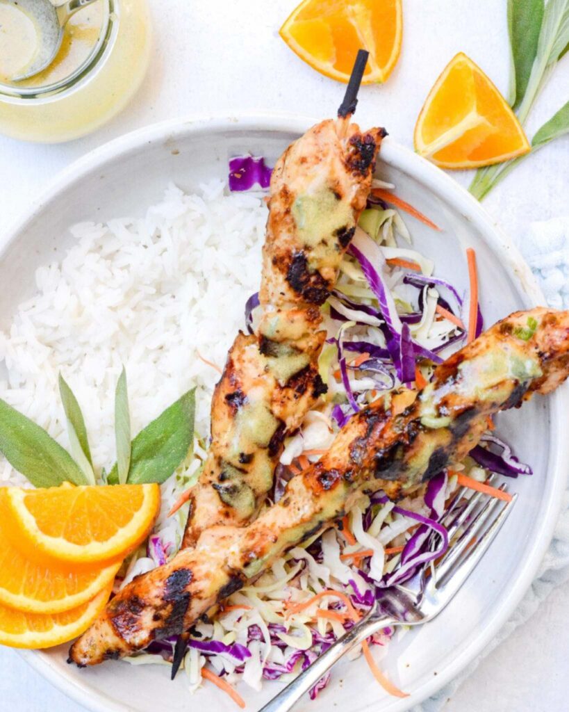 Dijon Herb Chicken Skewers