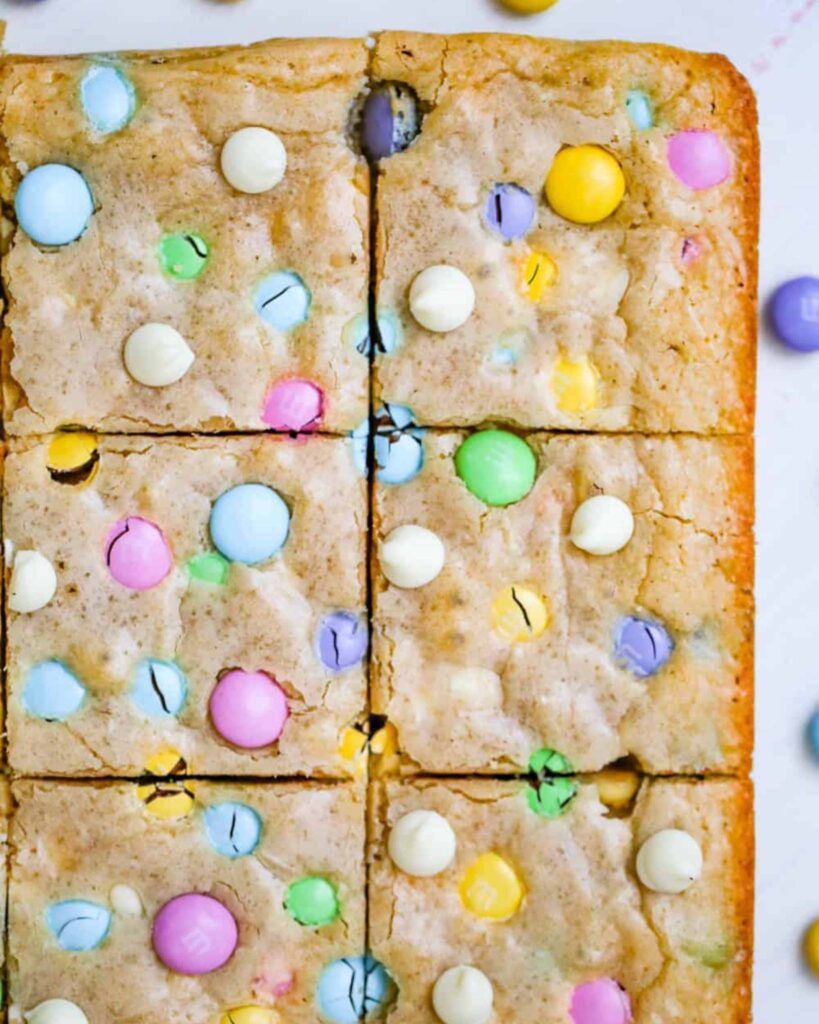 Easter M&M Blondies