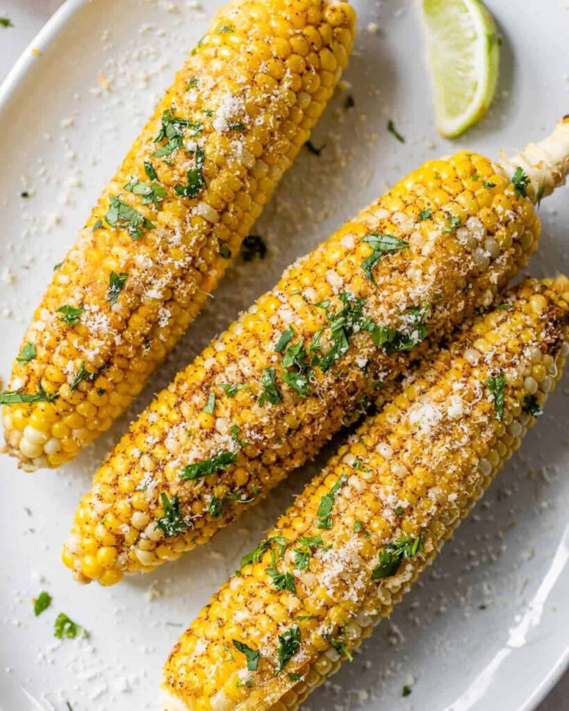 Fire-Roasted Corn with Spiced Butter