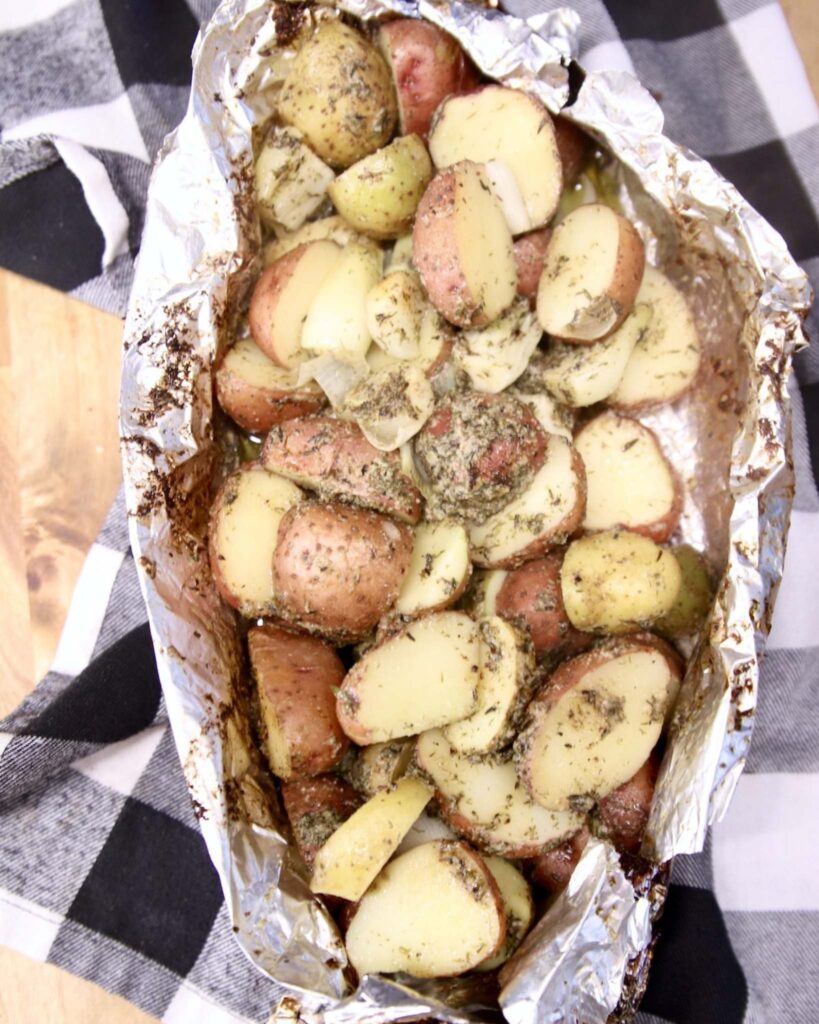 Foil Packet Garlic Butter Potatoes