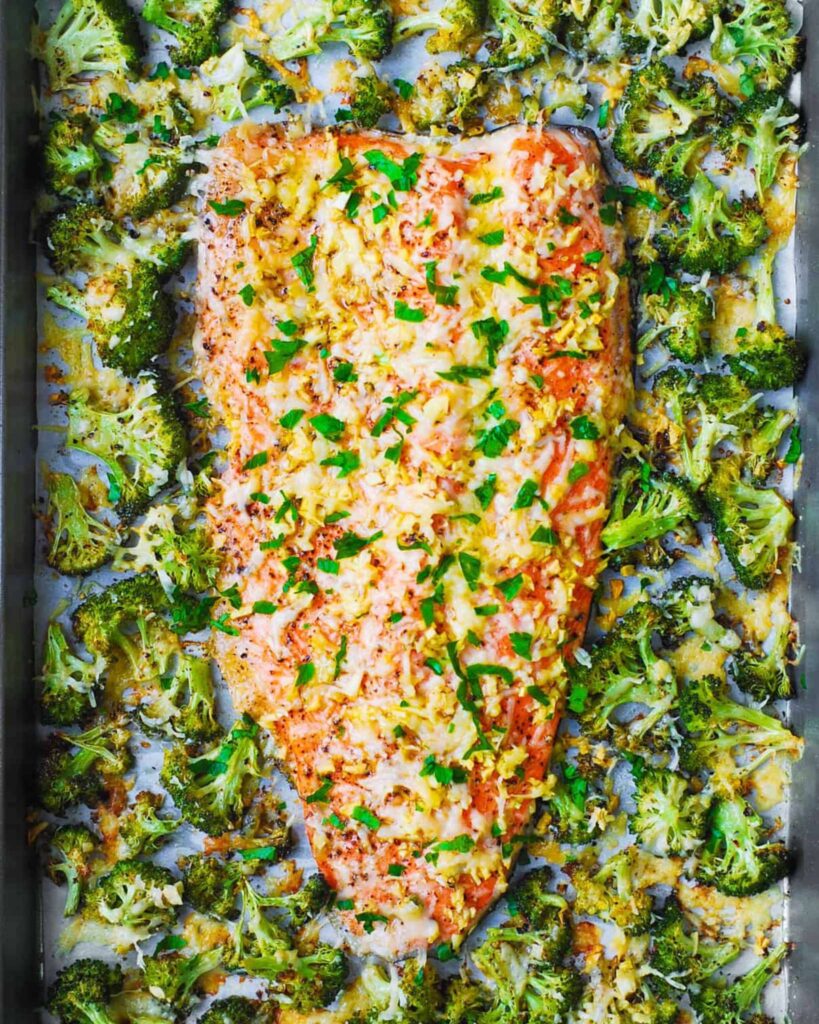 Garlic Butter Salmon & Broccoli
