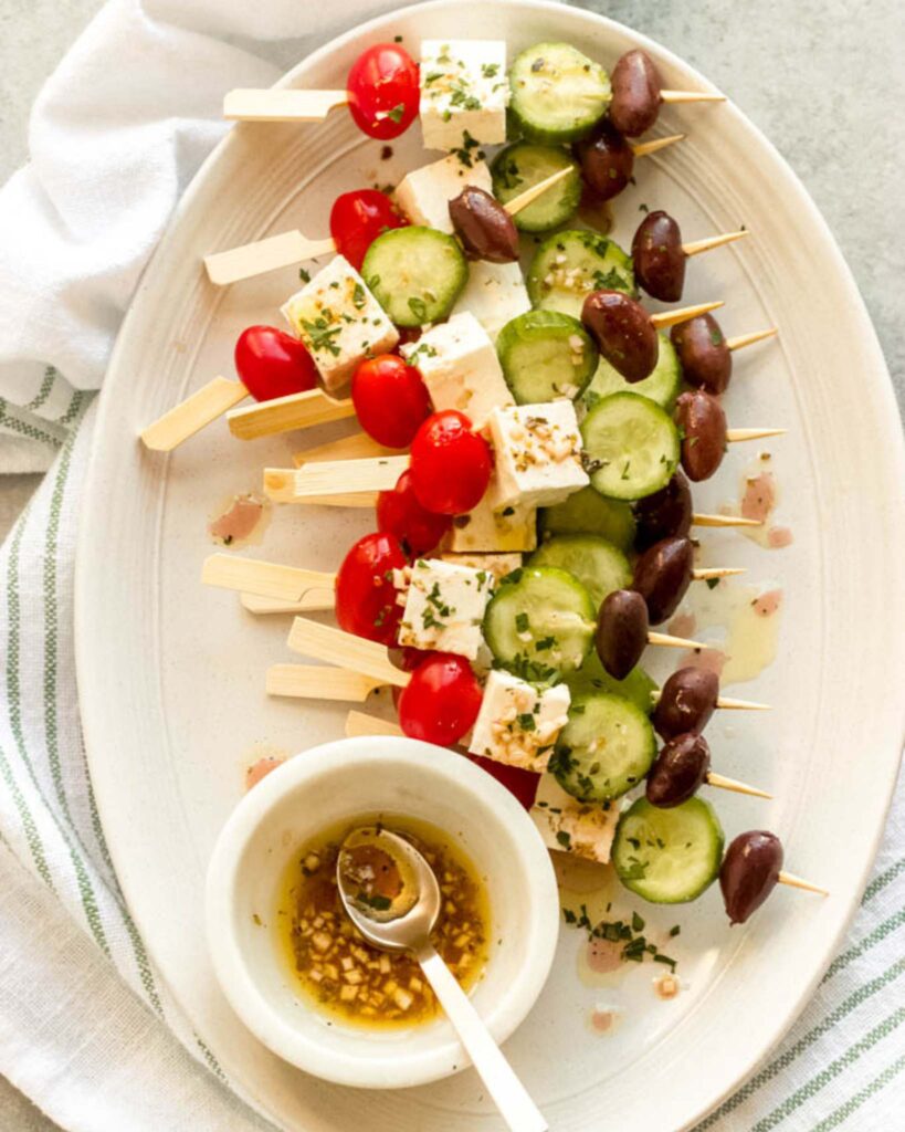 Greek Salad Toothpick Skewers