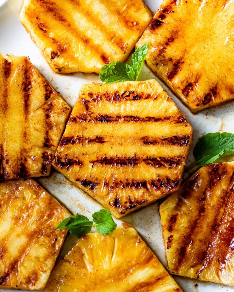 Grilled Pineapple with Honey Lime Glaze