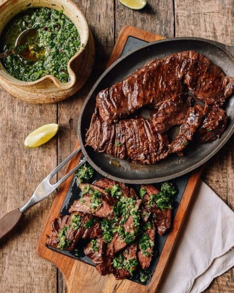 Grilled Steak with Chimichurri