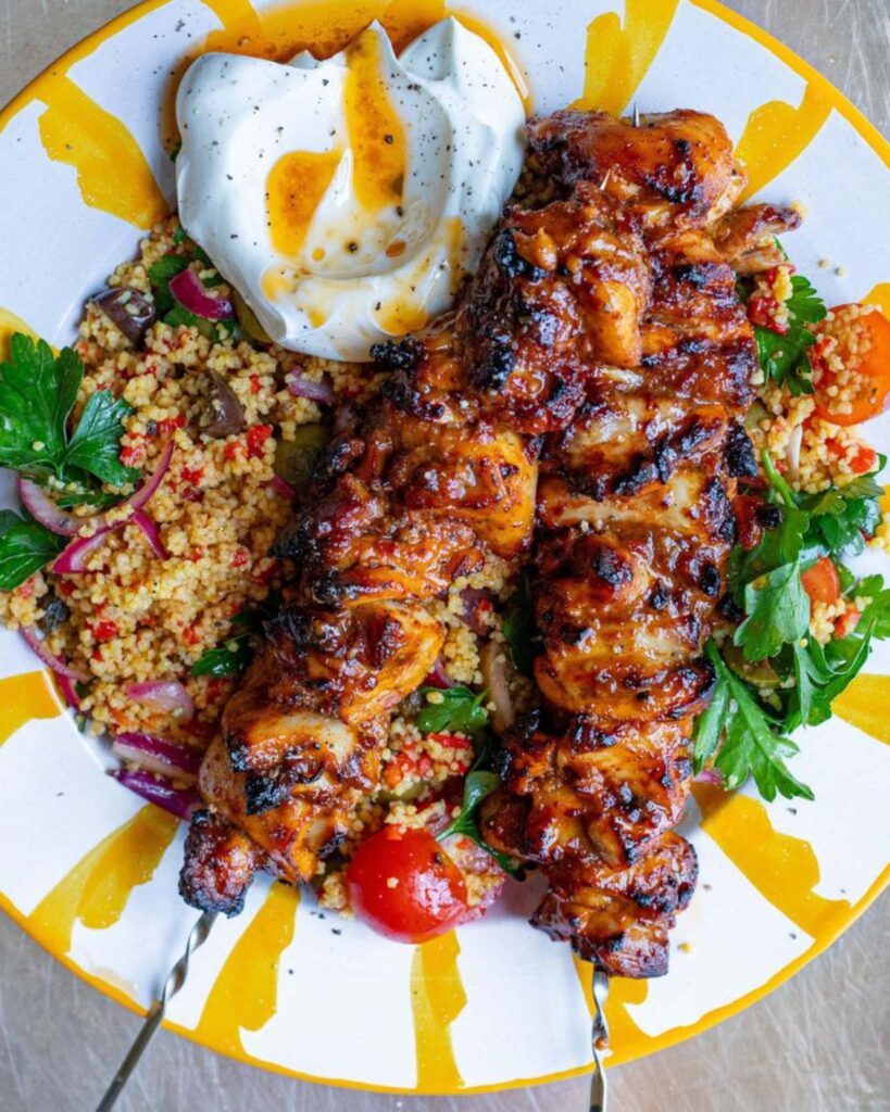 Harissa Spiced Chicken Skewers