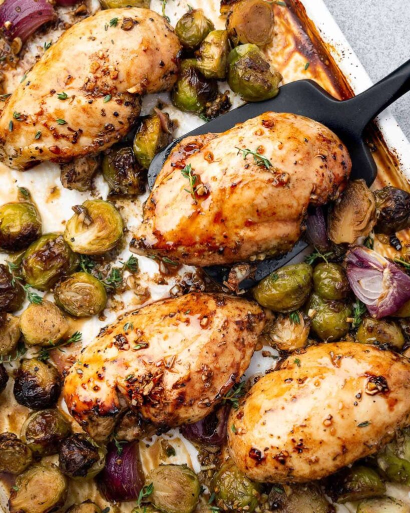 Honey Balsamic Chicken & Brussels Sprouts