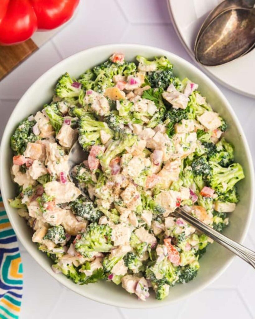 Lemon Pepper Broccoli Chicken Salad