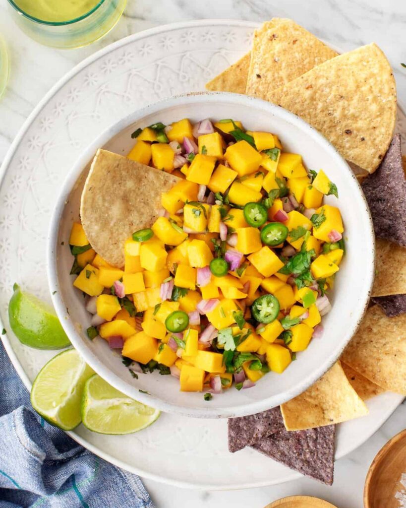 Mango Salsa with Tortilla Chips