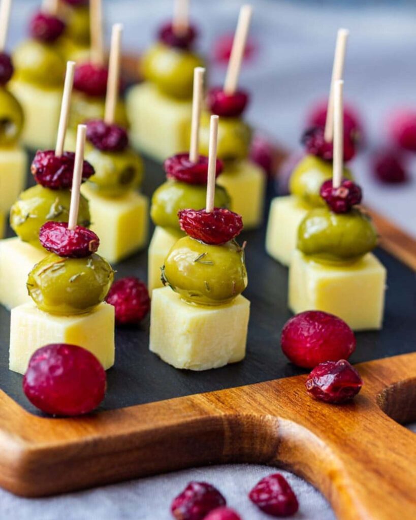 Olive and Cheese Party Picks
