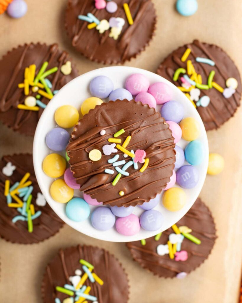 Peanut Butter Chocolate Easter Cupcakes